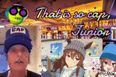 Man In Cap Saying That Is So Cap Junior GIF