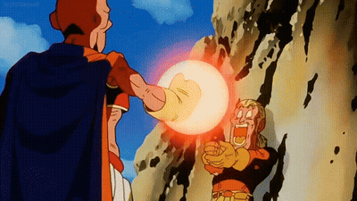 Man In Cape Holding Glowing Ball GIF