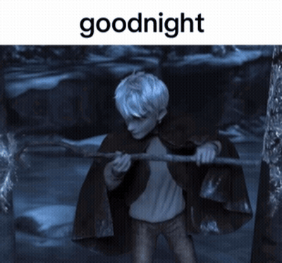 Man In Cape Holding Stick Saying Goodnight GIF