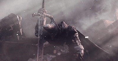 Man In Cape Holding Sword GIF