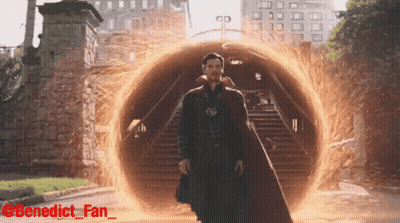 Man In Cape Standing By Fire SpiderMan No Way Home GIF