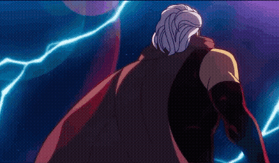 Man In Cape With Letter M GIF