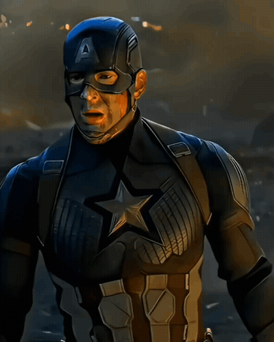 Man In Captain America Costume Standing In Field GIF
