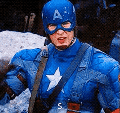 Man In Captain America Costume With Helmet And Goggles GIF
