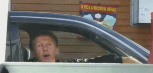 Man In Car Asking For Bacon GIF