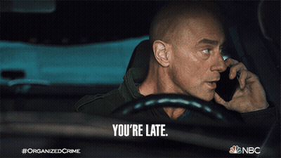Man In Car On Phone Saying You're Late GIF
