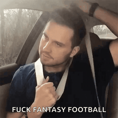 Man In Car Saying Fuck Fantasy Football GIF