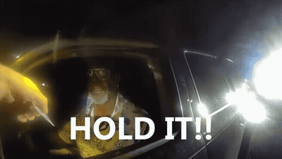 Man In Car Saying Hold It GIF