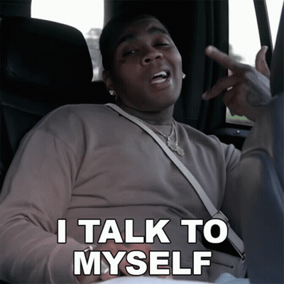 Man In Car Saying I Talk To Myself GIF