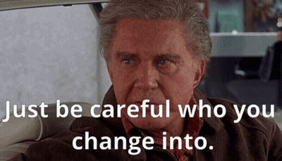 Man In Car Saying Just Be Careful Who You Change Into GIF