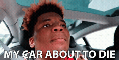 Man In Car Saying My Car About To Die GIF