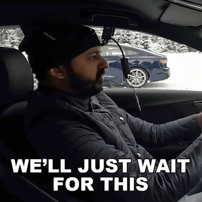 Man In Car Saying We'll Just Wait For This GIF