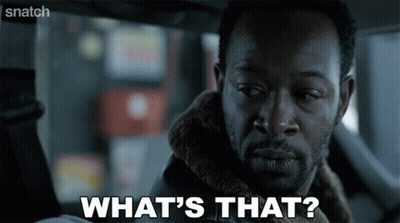 Man In Car Saying What's That On Screen GIF