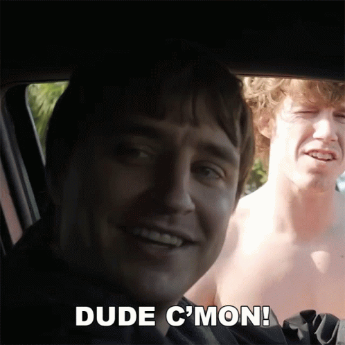 Man In Car Says Dude C Mon GIF