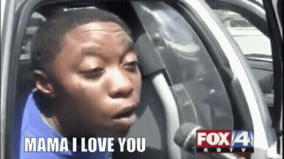 Man In Car Says Mama I Love You In Front Of Fox 4 Logo GIF