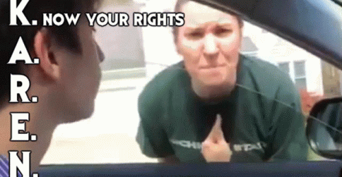 Man In Car Talking To Woman In Green Shirt GIF