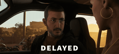 Man In Car Talking To Woman With Delayed Above GIF