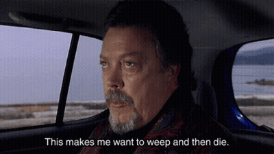 Man In Car This Makes Me Want To Weep And Then Die GIF