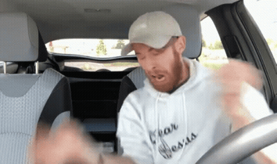 Man In Car Wearing Fear Jesus Hoodie GIF