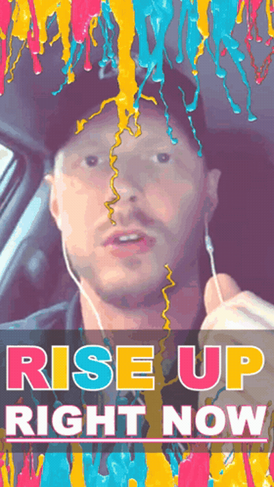 Man In Car With Ear Buds Rise Up Right Now GIF
