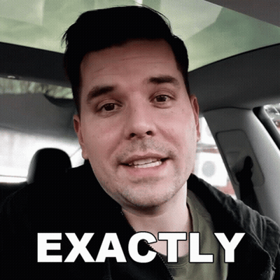 Man In Car With Exactly On Face GIF