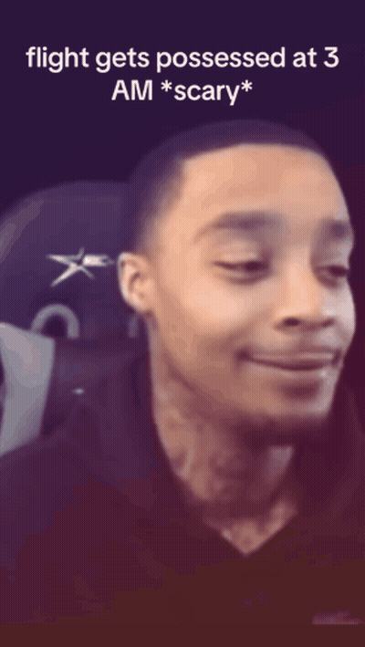 Man In Car With Flight Gets Possessed At 3 AM Scary GIF