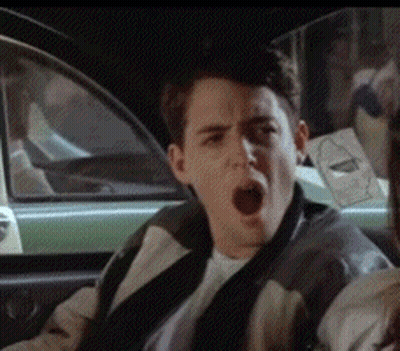 Man In Car With Mouth Open GIF