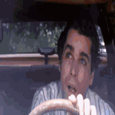 Man In Car With Mouth Open GIF