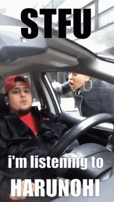 Man In Car Yelling Stfu GIF