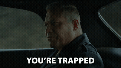 Man In Car You're Trapped GIF