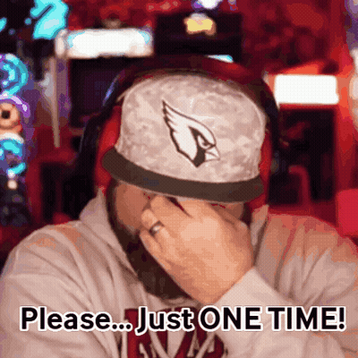 Man In Cardinals Hat Covering Face GIF