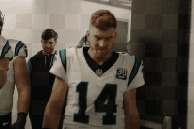 Man In Carolina Panthers Jersey Number 14 GIF