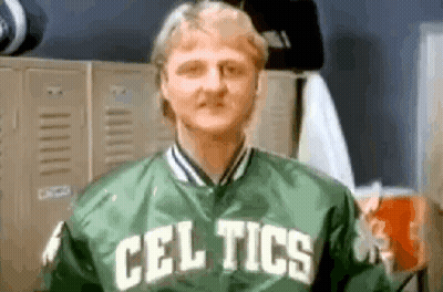 Man In Celtics Jacket In Locker Room GIF