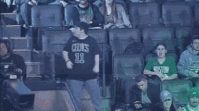 Man In Celtics Shirt Dancing GIF
