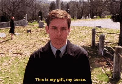 Man In Cemetery Saying This Is My Gift My Curse GIF