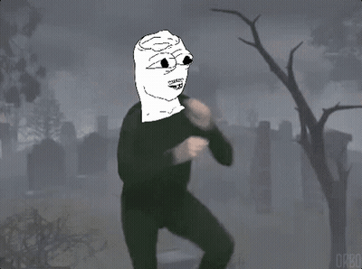 Man In Cemetery With Orbo GIF