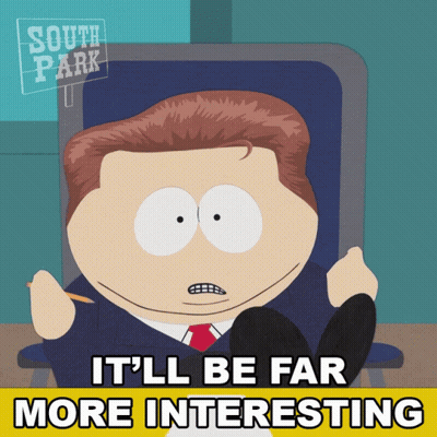 Man In Chair Saying It'll Be Far More Interesting GIF