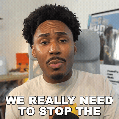 Man In Chair Saying We Really Need To Stop GIF