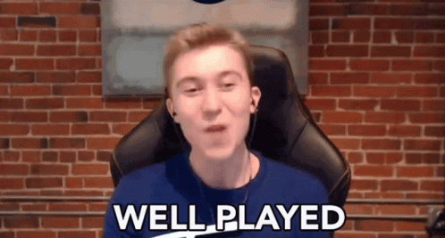 Man In Chair Saying Well Played GIF
