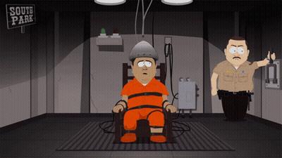Man In Chair With South Park Sign GIF