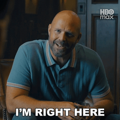 Man In Chair With Whiskey Saying I'm Right Here GIF