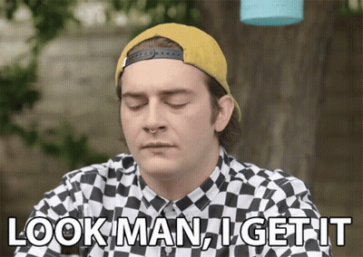 Man In Checkered Shirt And Hat Says Look Man I Get It GIF