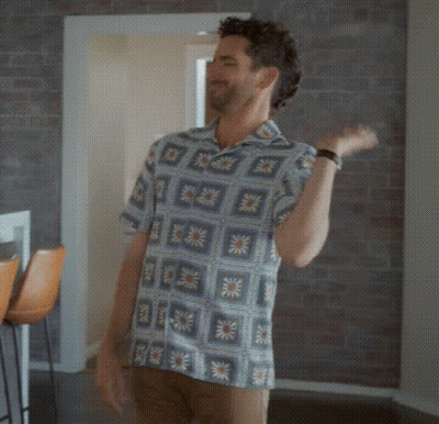 Man In Checkered Shirt Dancing GIF