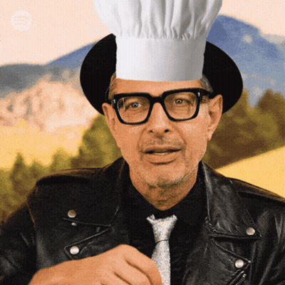 Man In Chef Hat And Leather Jacket GIF