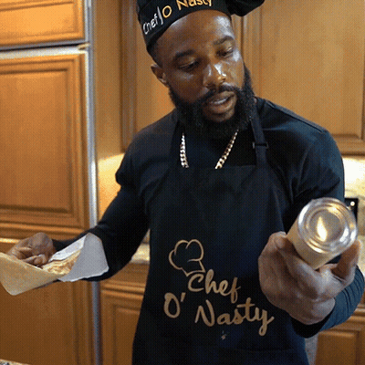 Man In Chef O'Nasty Apron And Hat GIF