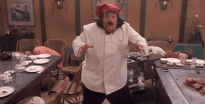 Man In Chef Outfit Dancing GIF