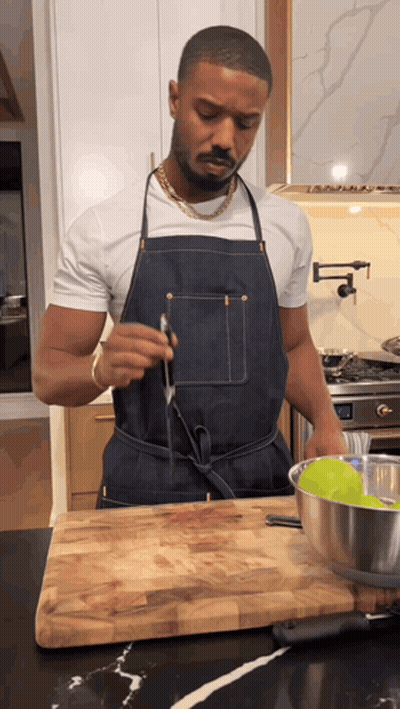Man In Chef's Hat Preparing Food GIF