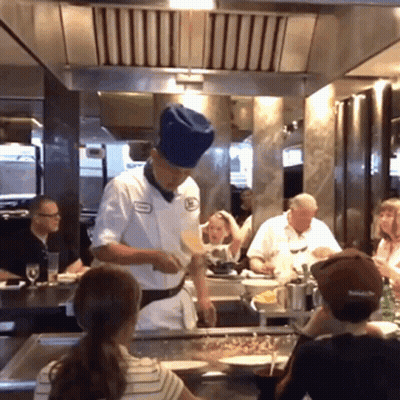 Man In Chef Uniform With Name Tag Saying A GIF