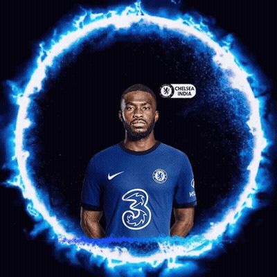 Man In Chelsea India Jersey Surrounded By Fire GIF