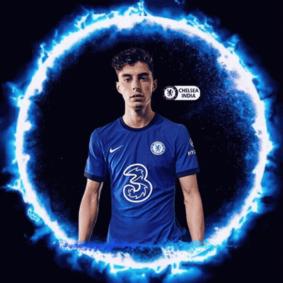 Man In Chelsea India Jersey Surrounded By Fire GIF